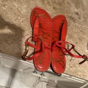 Women’s Sam Edelman Orange thong sandals size 8